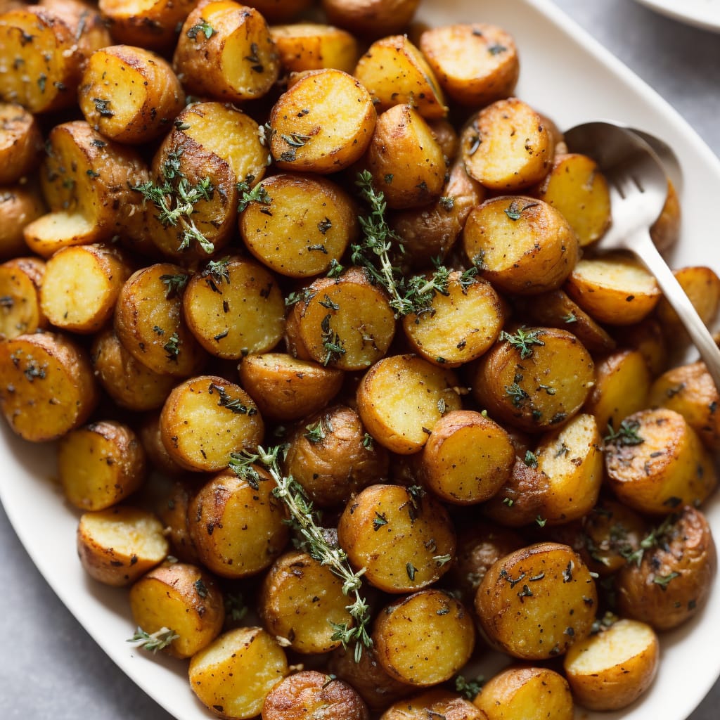 Semolina Roast Potatoes with Garlic & Thyme