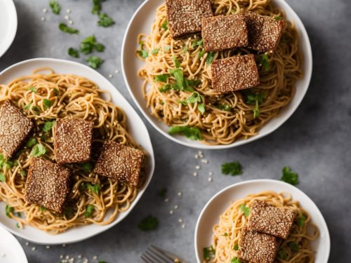 Sesame-Crusted Tofu with Gingery Noodles