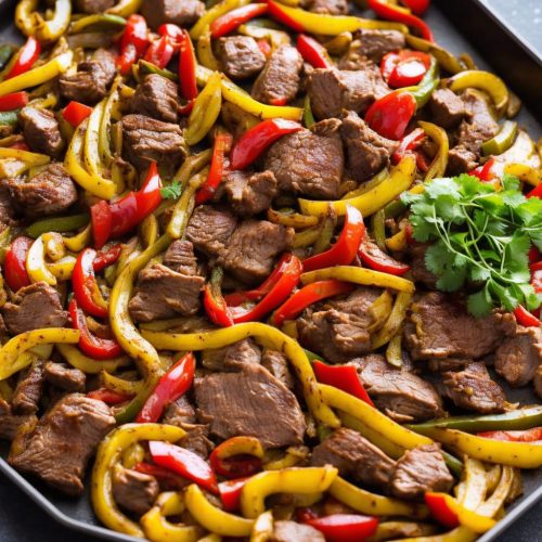 Sheet Pan Beef Fajitas Recipe