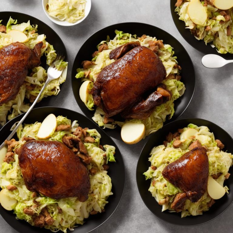 Simmered Duck with Cabbage & Potato Recipe