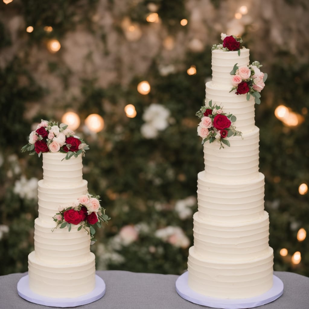 10 One- and Two-Tier Simple Wedding Cake Designs