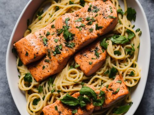 Simple Salmon with Spring Pasta