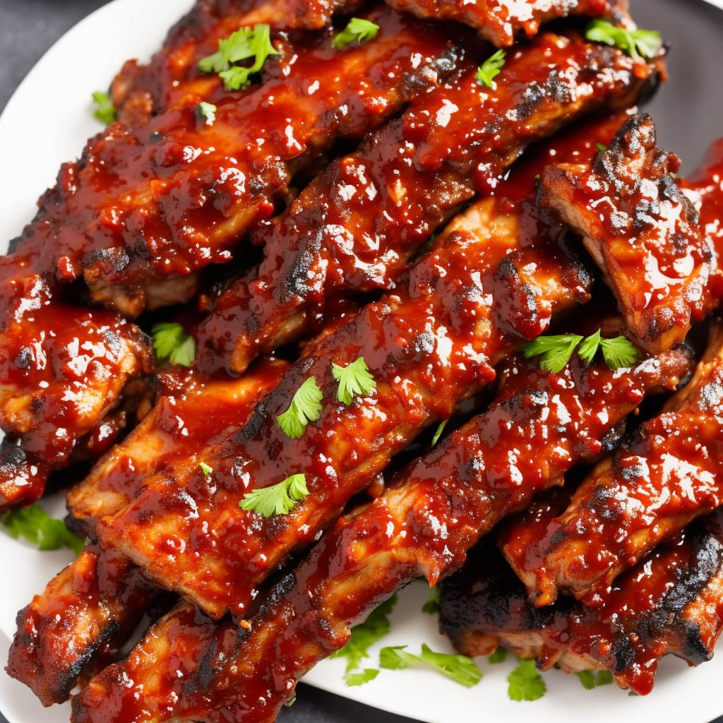 Sizzling Spare Ribs with BBQ Sauce
