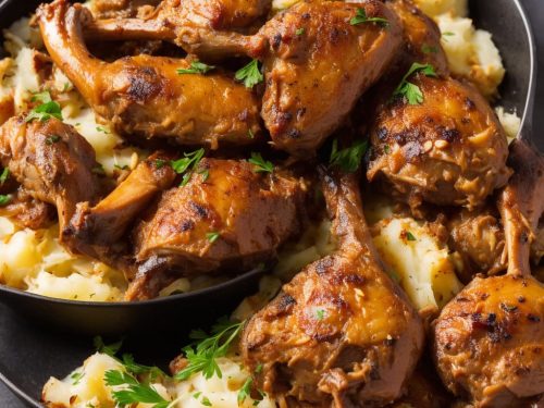 Slow-cooked Duck Legs in Port with Celeriac Gratin