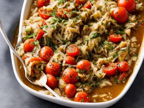 Slow-cooked marrow with fennel & tomato recipe