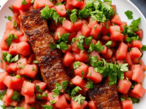 Slow Cooked Pork Belly with Watermelon Salsa
