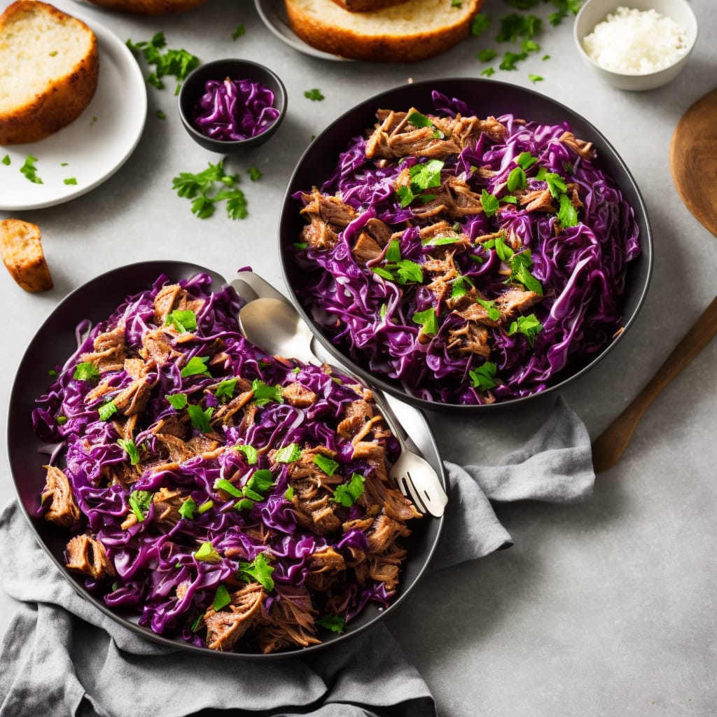 Slow-cooked pork & red cabbage
