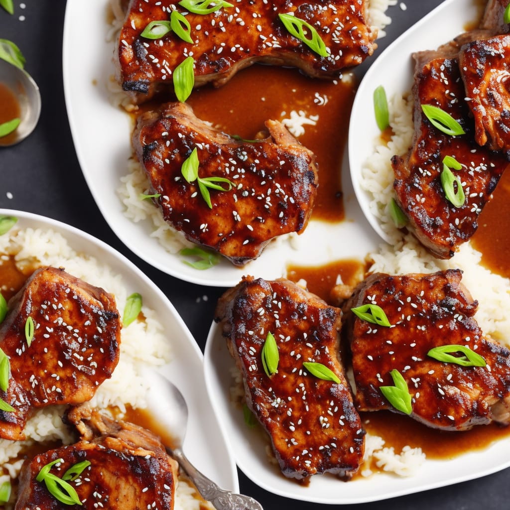 Slow-cooked Sticky Pork Chops