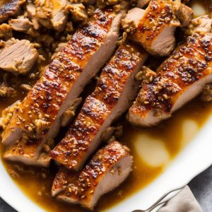 Slow Cooker Honey & Mustard Pork Loin