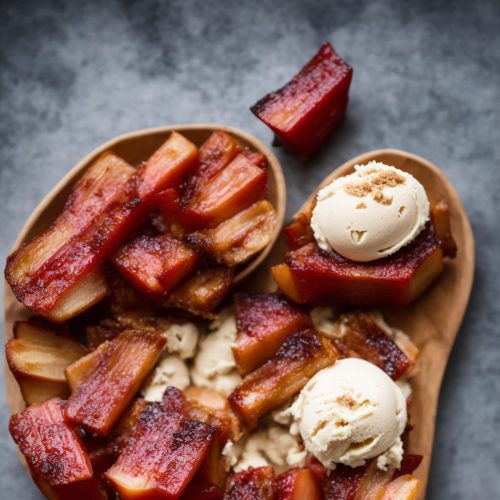 Slowroasted Rhubarb with Ginger Ice Cream Recipe