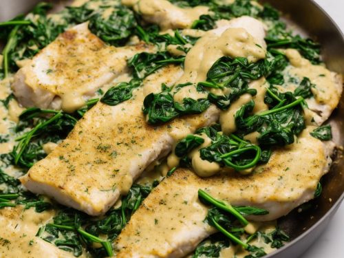 Smoked Haddock with Buttered Spinach & Mustard Sauce