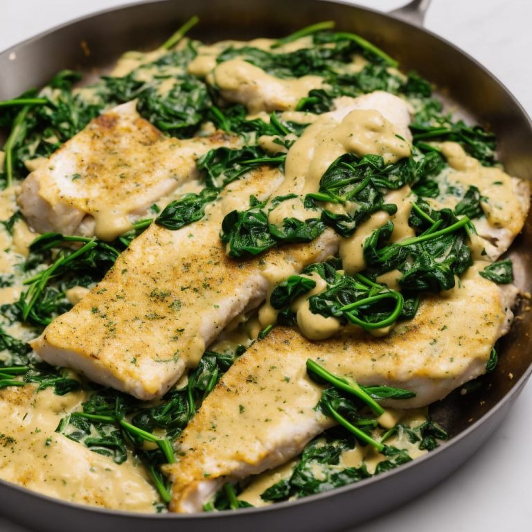 Smoked Haddock with Buttered Spinach & Mustard Sauce Recipe