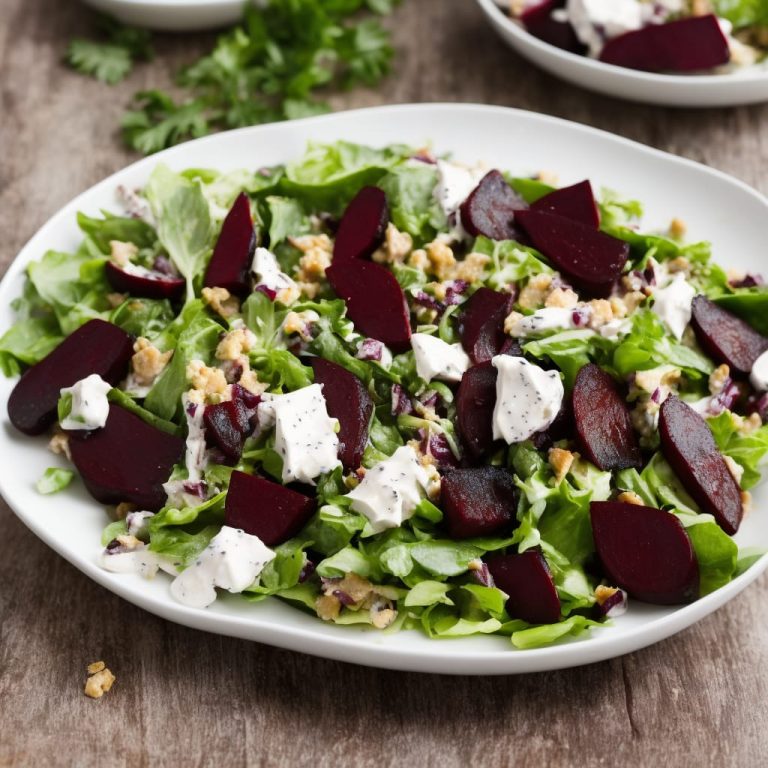 Smoked Mackerel Salad with Beetroot & Horseradish Dressing Recipe