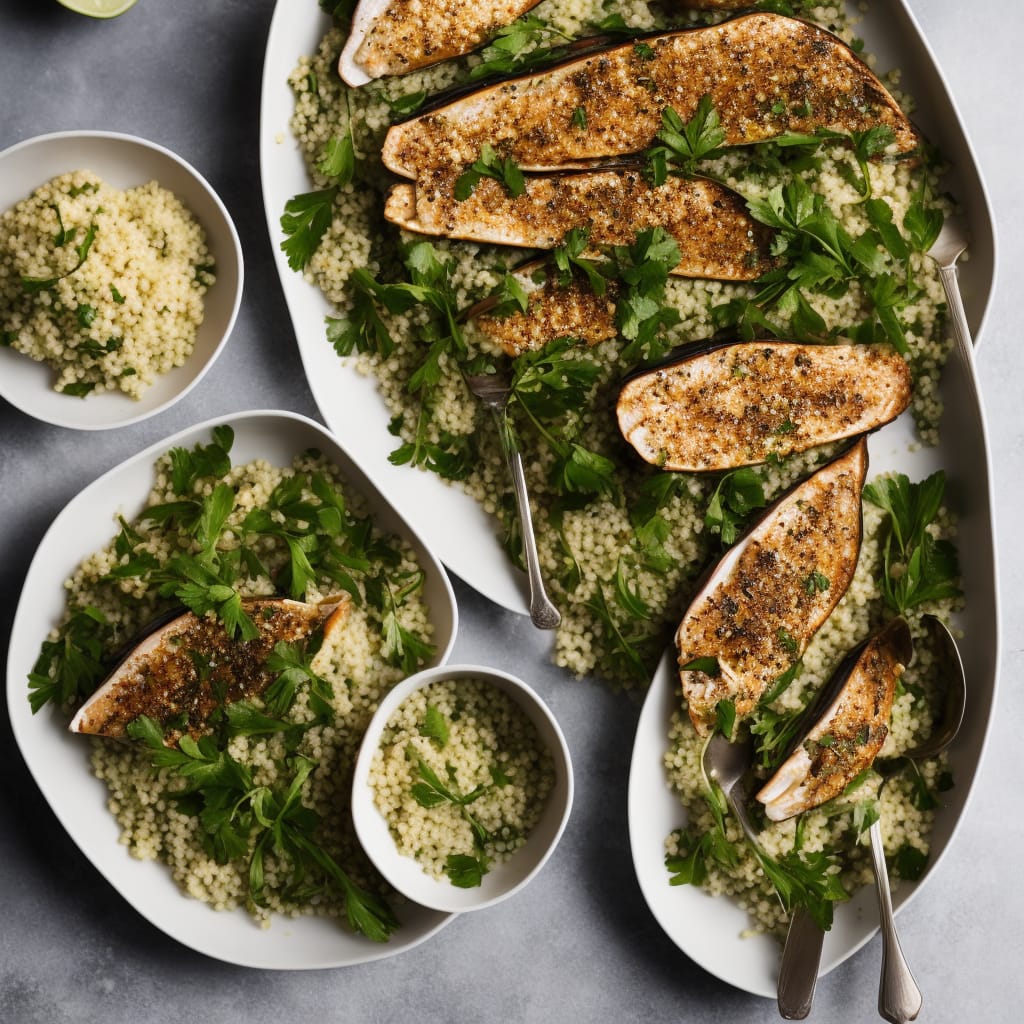 Smoked Mackerel with Herb & Beet Couscous