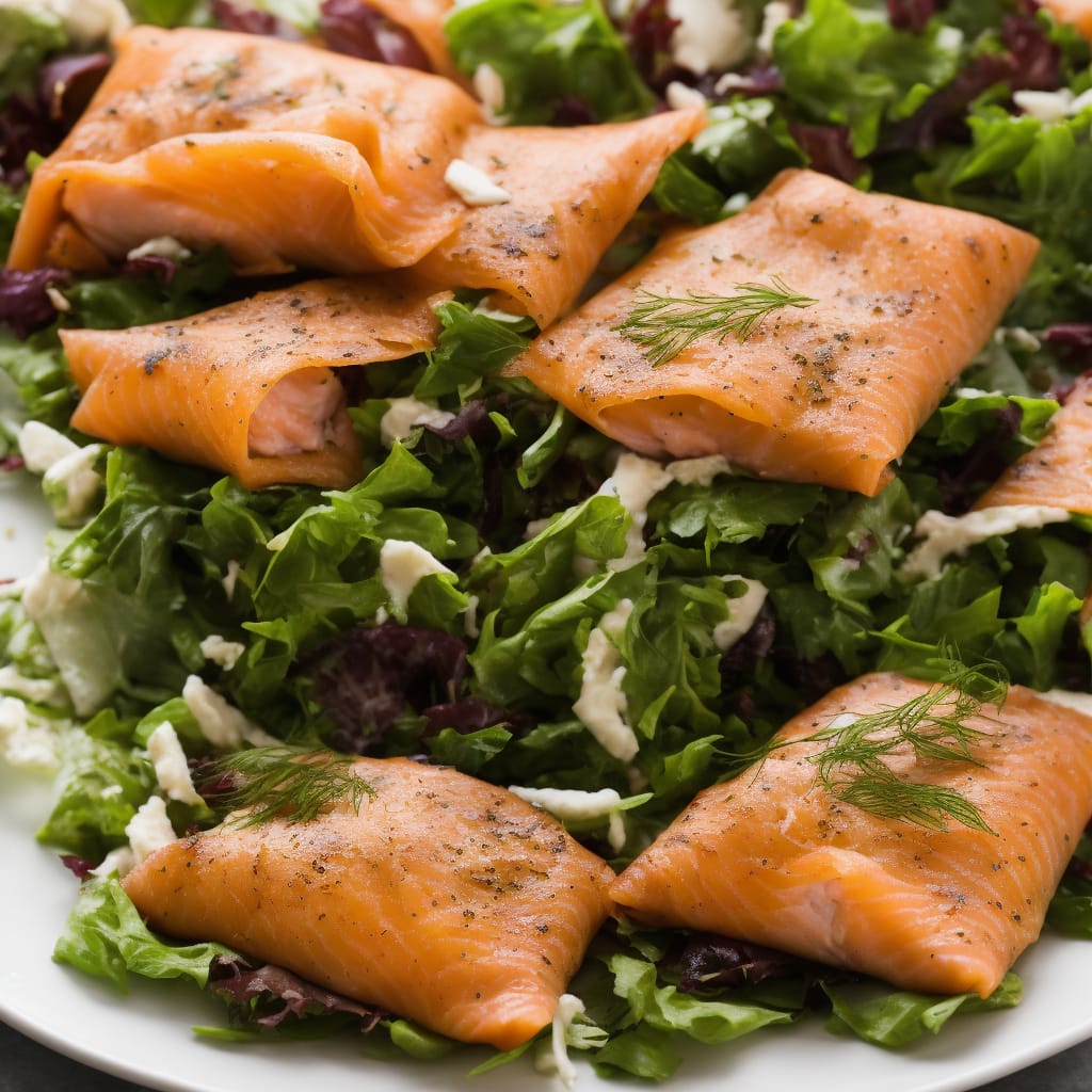 Smoked Salmon Parcels with Fennel & Walnut Salad