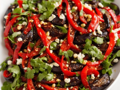 Smoky Aubergine & Red Pepper Salad
