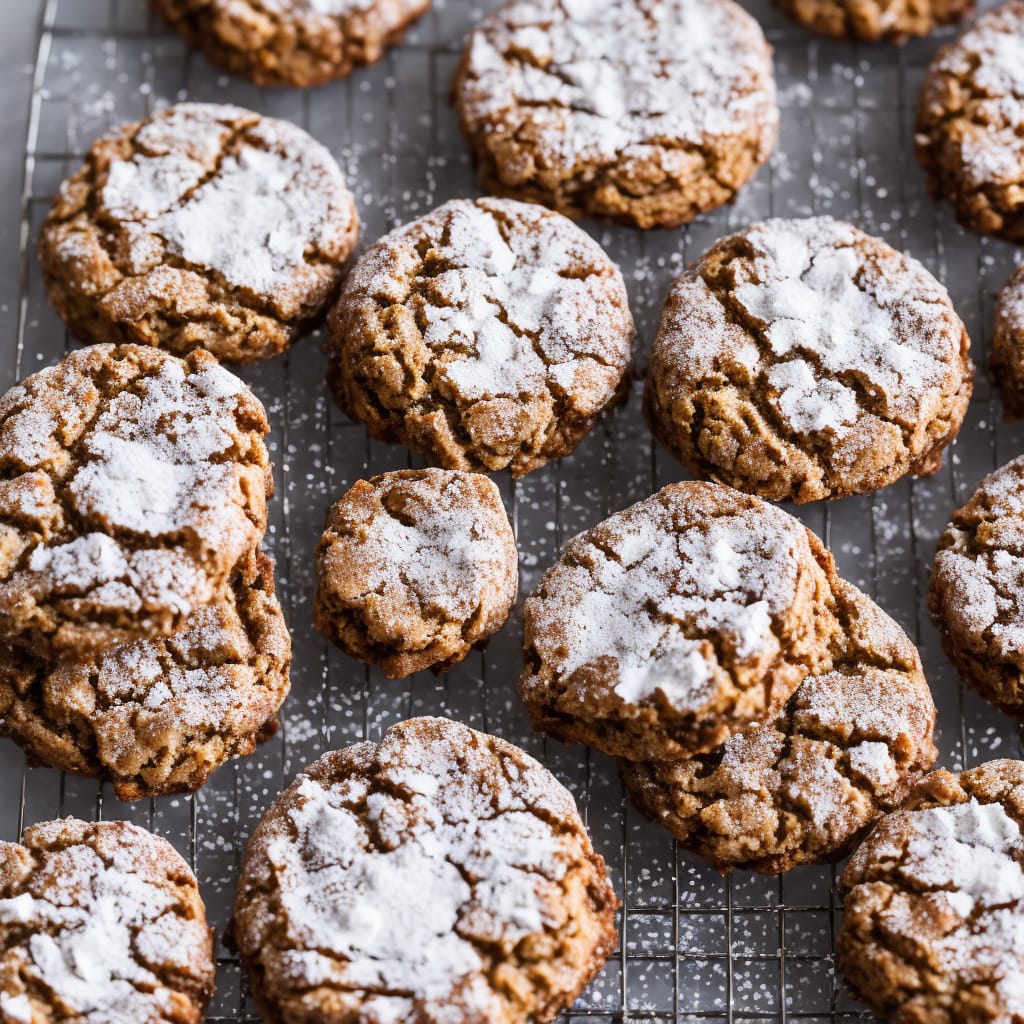 Snowy Chocolate Crackle Biscuits