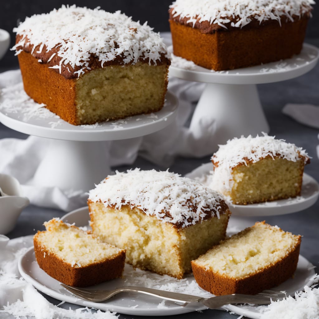 Snowy Coconut Loaf Cake