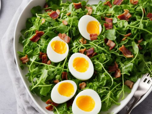Soft-Boiled Egg, Bacon & Watercress Salad