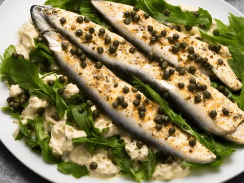 Soused Mackerel with Crème Fraîche & Capers
