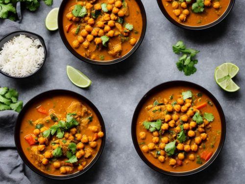 South Indian Fish Curry with Chickpeas