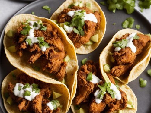 Southern-fried chicken tacos