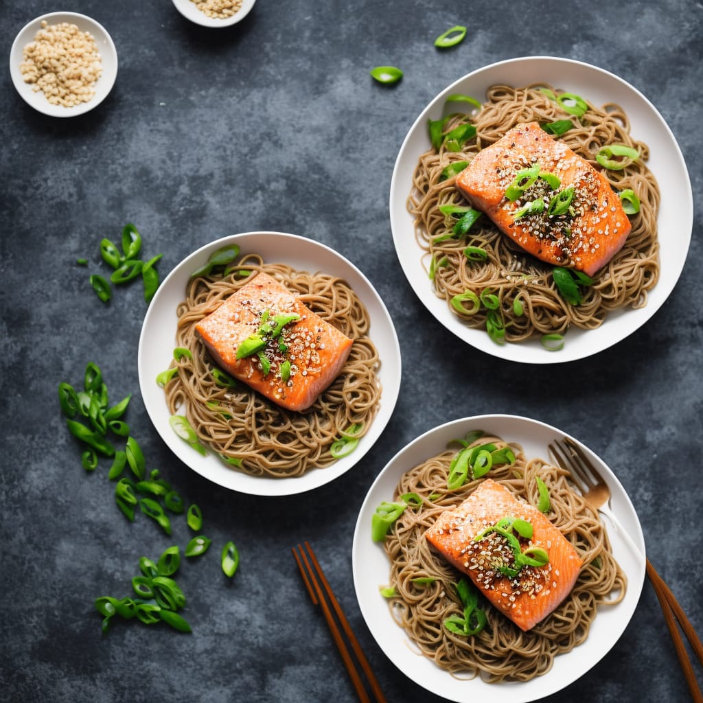 Soy & Ginger Salmon with Soba Noodles
