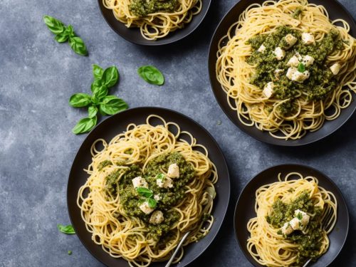 Spaghetti with Artichokes & Pesto