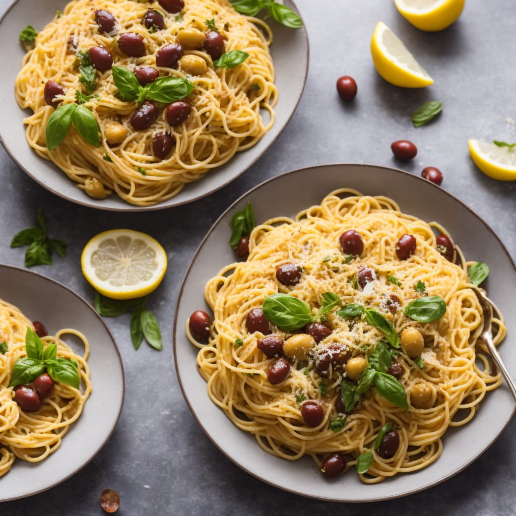 Spaghetti with Lemon & Olives