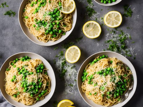 Spaghetti with Lemon, Parmesan & Peas