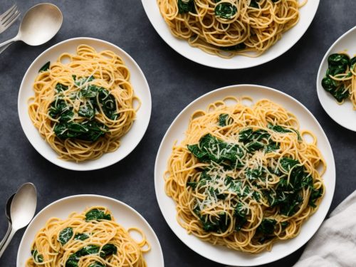 Spaghetti with Spinach & Garlic