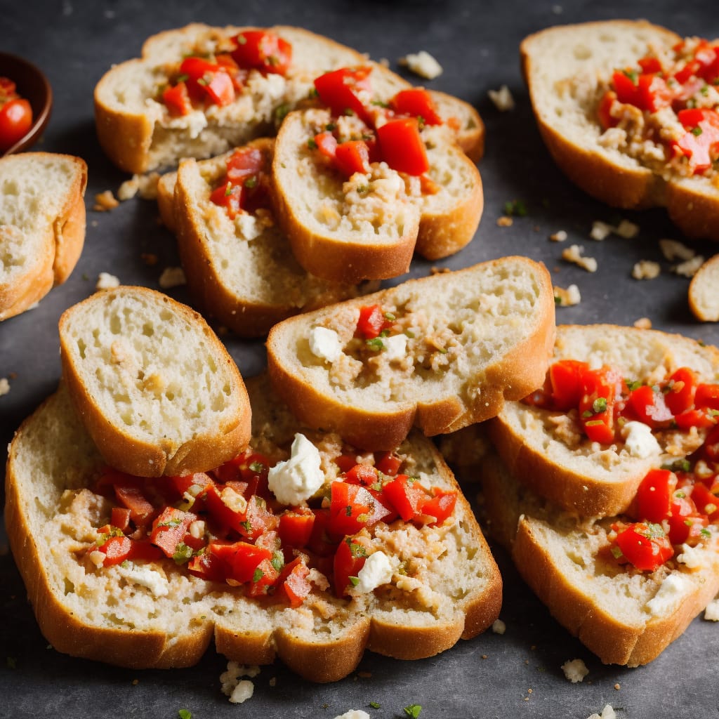 Spanish Ham with Crusty Bread & Chopped Tomato