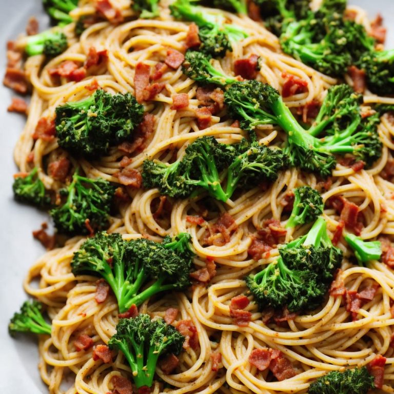 Spelt Spaghetti with Chilli, Sprouting Broccoli & Pancetta Recipe