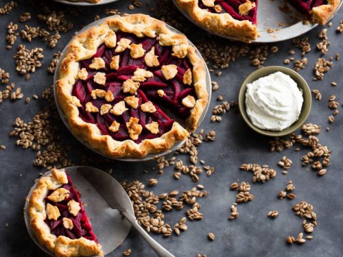 Spiced Beet & Red Spelt Pie with Horseradish Pastry