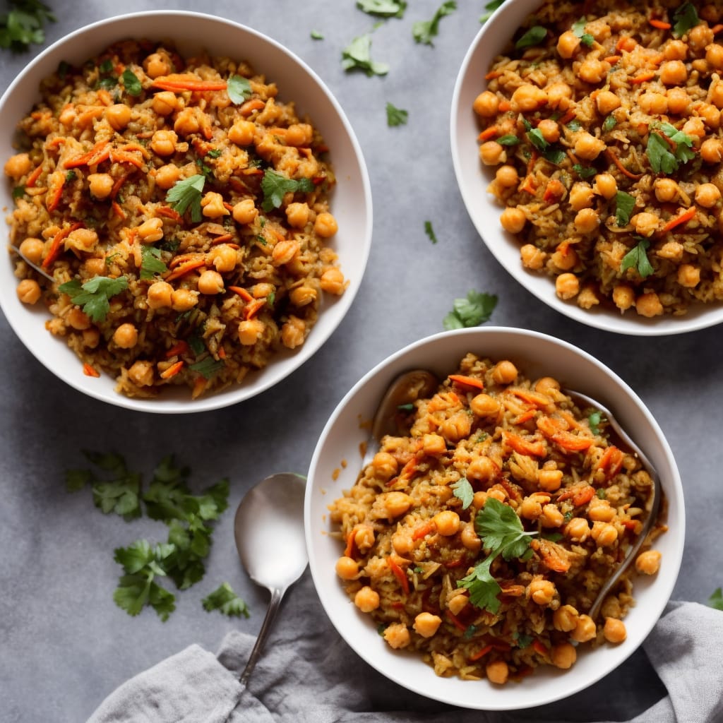 Spiced Carrot, Chickpea & Almond Pilaf