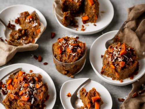 Spiced Carrot, Coconut & Date Pudding