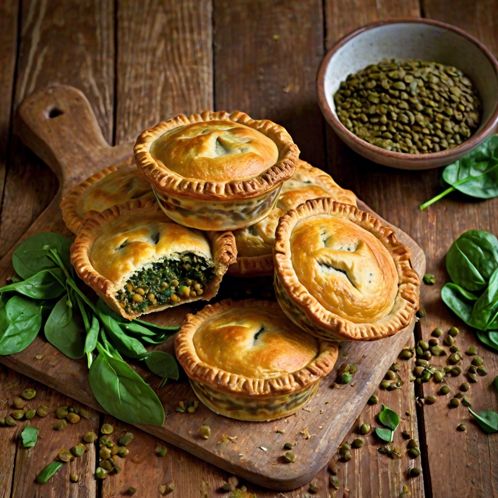 Spiced Lentil & Spinach Pies