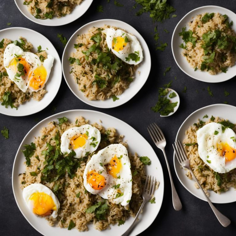 Spiced rice with kippers & poached eggs Recipe