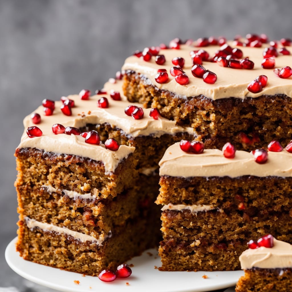 Spiced Walnut Cake with Pomegranate Molasses Frosting