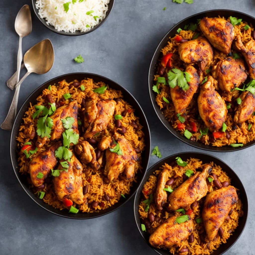 Spicy Chicken with Rice & Beans