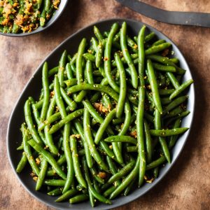 Spicy Indian Green Beans, Gujarati Style