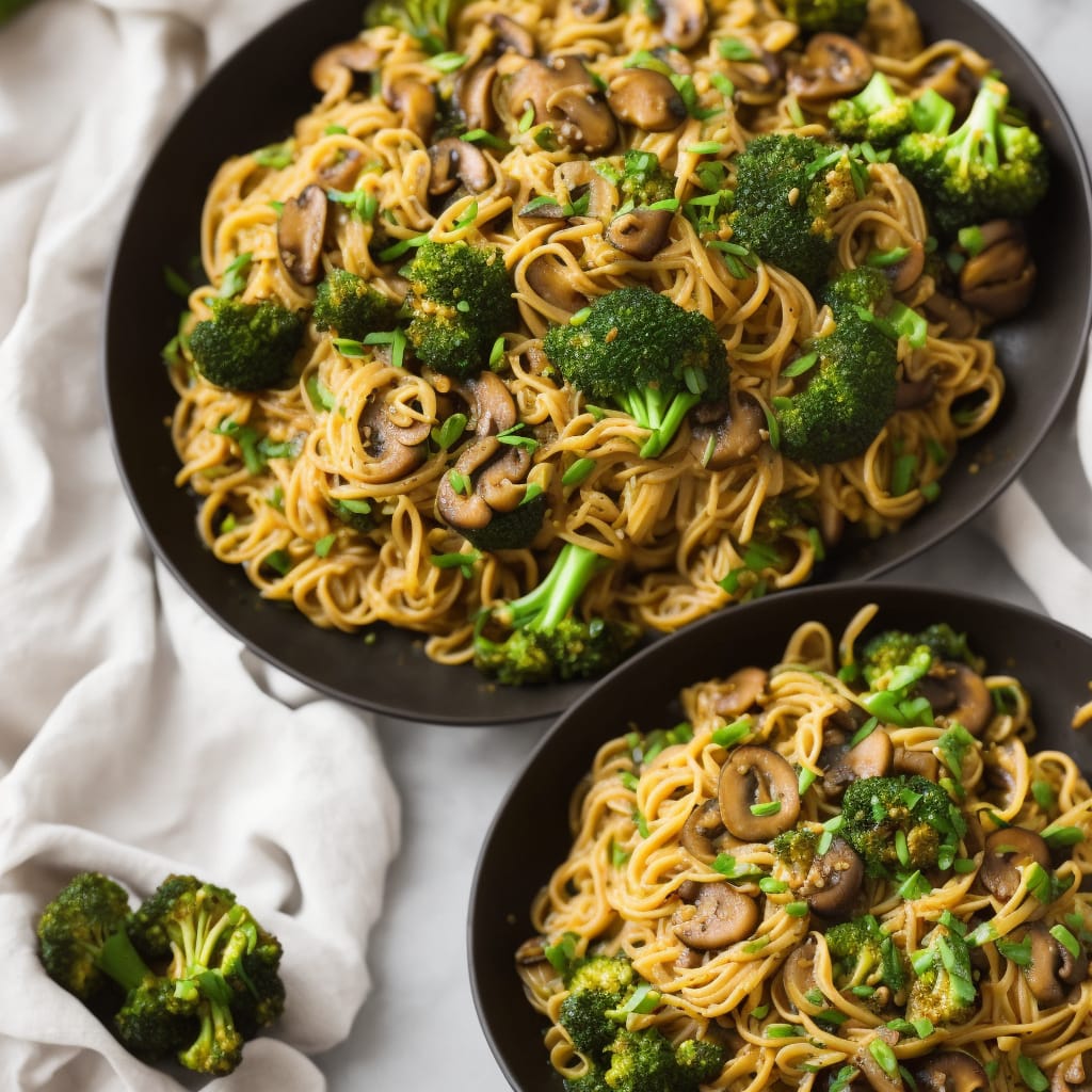 Spicy Mushroom & Broccoli Noodles