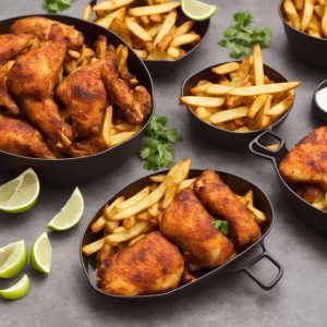 Spicy Oven-Baked Chicken & Chips