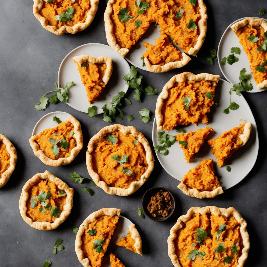 Spicy Pies with Sweet Potato Mash