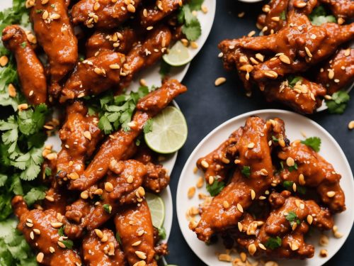 Spicy Satay Wings with Peanut Sauce