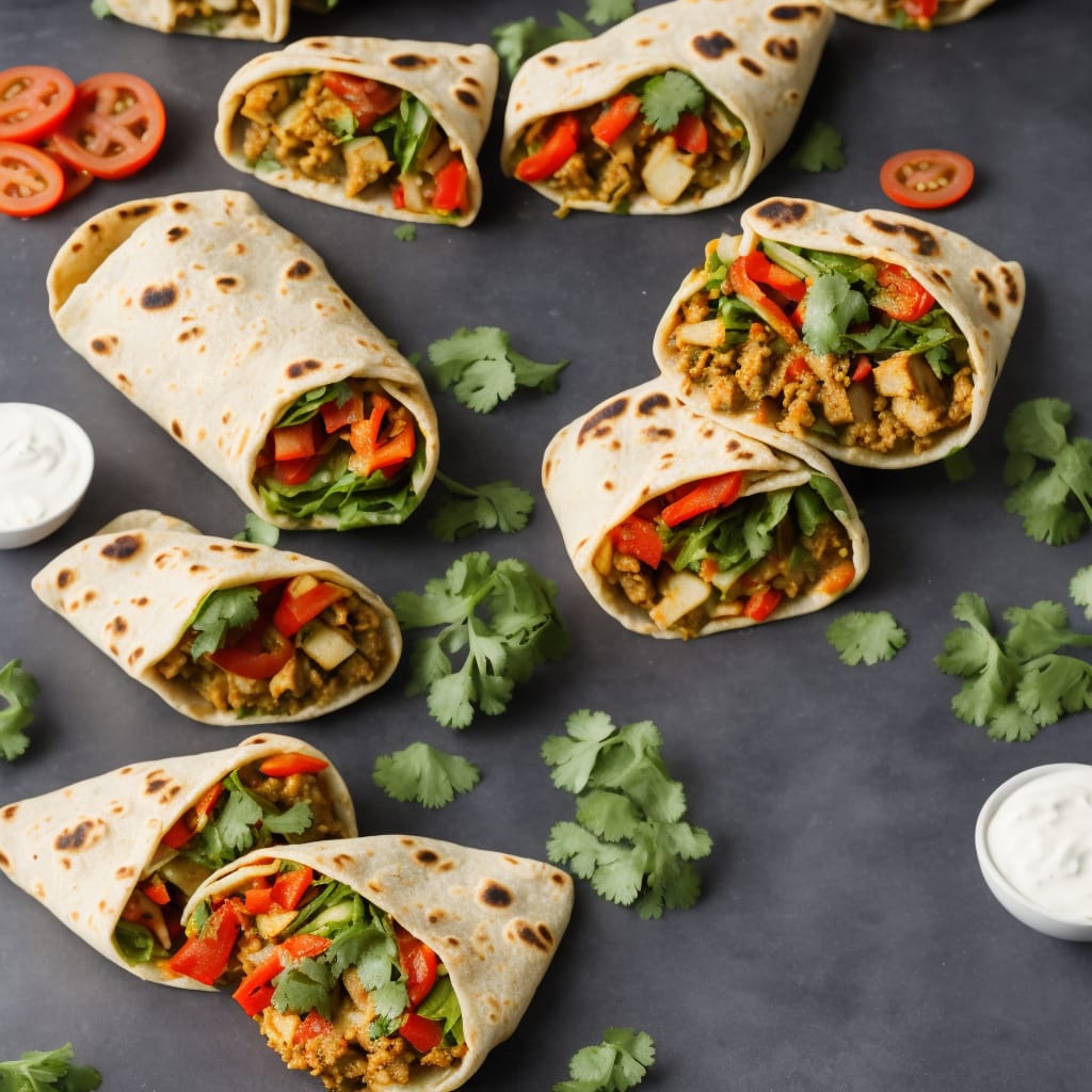 Spicy Vegetable Chapati Wraps
