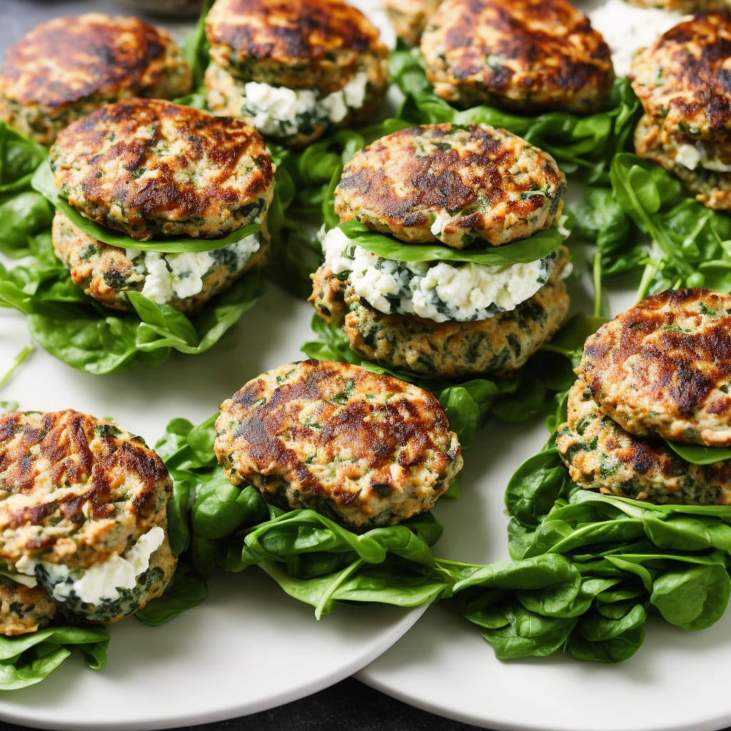 Spinach and Feta Turkey Burgers - Dishes With Dad