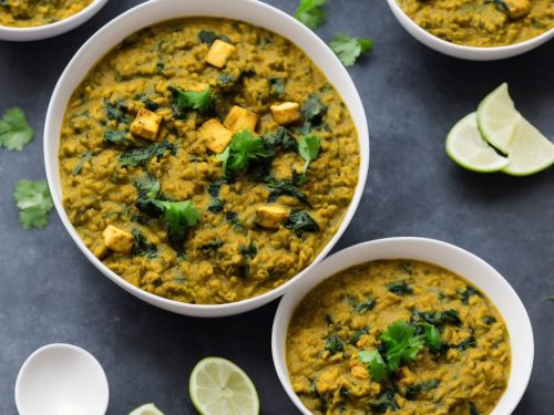 Spinach Dhal with Paneer