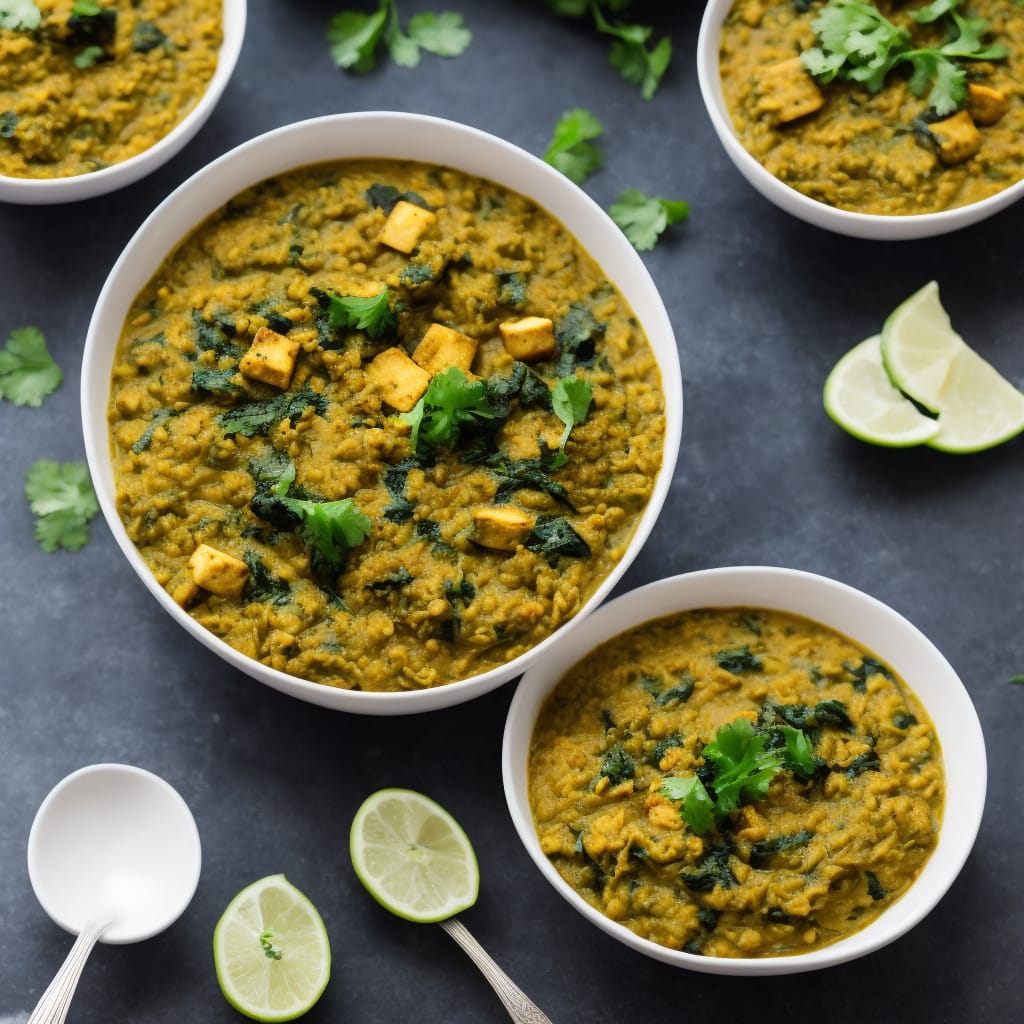 Spinach Dhal with Paneer