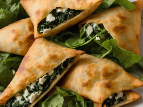 Spinach Samosas with Indian Salad